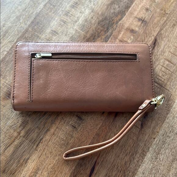 Fossil 1954 Brown Leather Wristlet Wallet - Picture 3 of 9